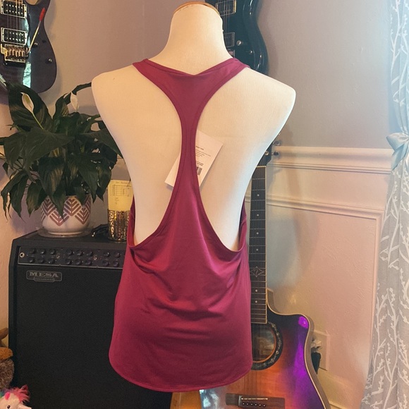 Medium Maroon Fabletics Racerback Tank - Picture 2 of 5